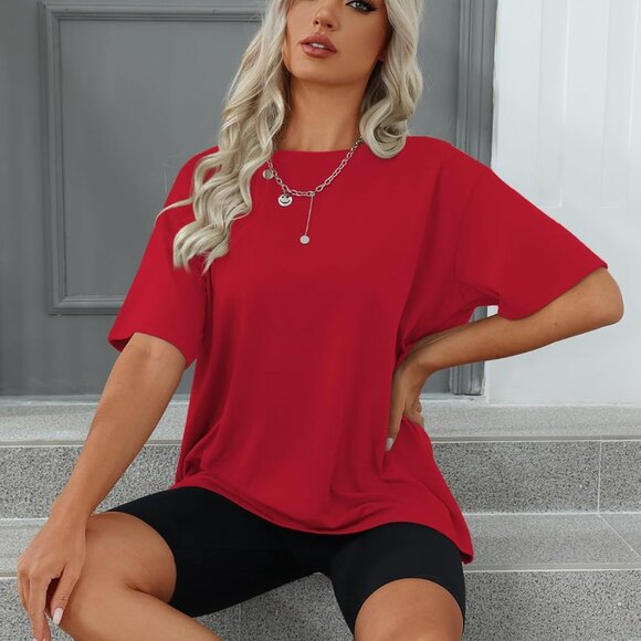 Womens Oversized Tshirts Short Sleeve Loose Fit XXL‎ - Picture 5 of 6